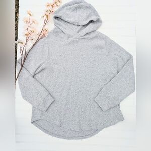 Loft Gray Soft Boucle Hooded Sweater